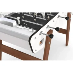 Baby foot Outdoor noir et blanc pieds bois