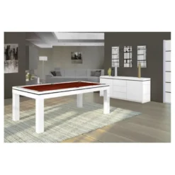 billard Novea, convertible en table, Blanc brillant + 20 autres coloris