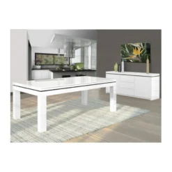 billard Novea, convertible en table, Blanc brillant + 20 autres coloris