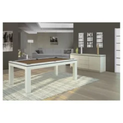 billard Novea, convertible en table, Blanc brillant + 20 autres coloris