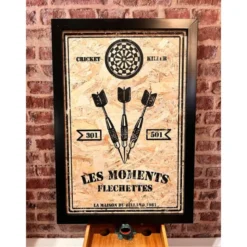 Cadre déco Moments fléchettes (Fabrication Artisanale Française)