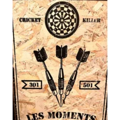 Cadre déco Moments fléchettes (Fabrication Artisanale Française)