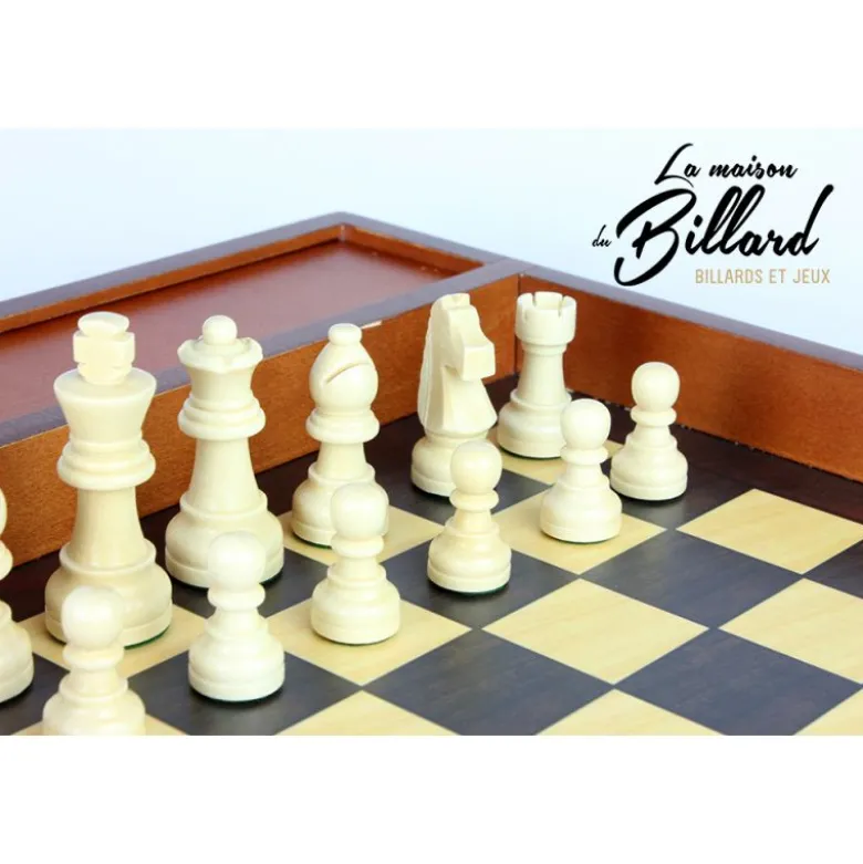 coffret jeu en bois échec et dames