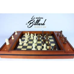 coffret jeu en bois échec et dames