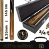 Coffret Queue billard 3/4 (145cm) Lord-cue Tiger. + Extension