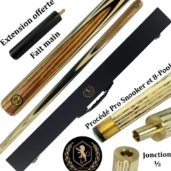 Coffret Queue de billard faite main : Lord-Cue Aston Zebra