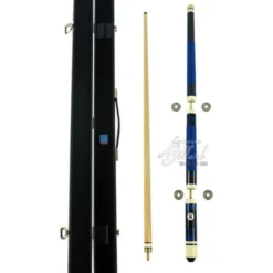 Coffret queue de billard mixte 4 parties bleue
