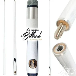Coffret Queue en fibre Lord-Cue Blanche : perfectionnez votre jeu avec cette queue 3 en 1