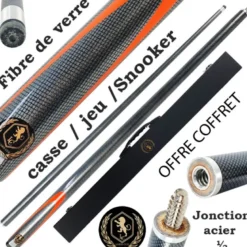 Coffret Queue en fibre Lord-Cue Grise : perfectionnez votre jeu avec cette queue 3 en 1