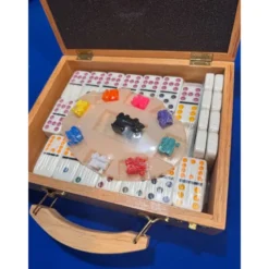 Domino Train Mexicain Double 12 – Coffret Bois – 91 Dominos
