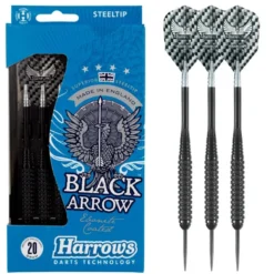 Fléchettes Harrows Black Arrow 20 g – Pointe Acier – Lot de 3