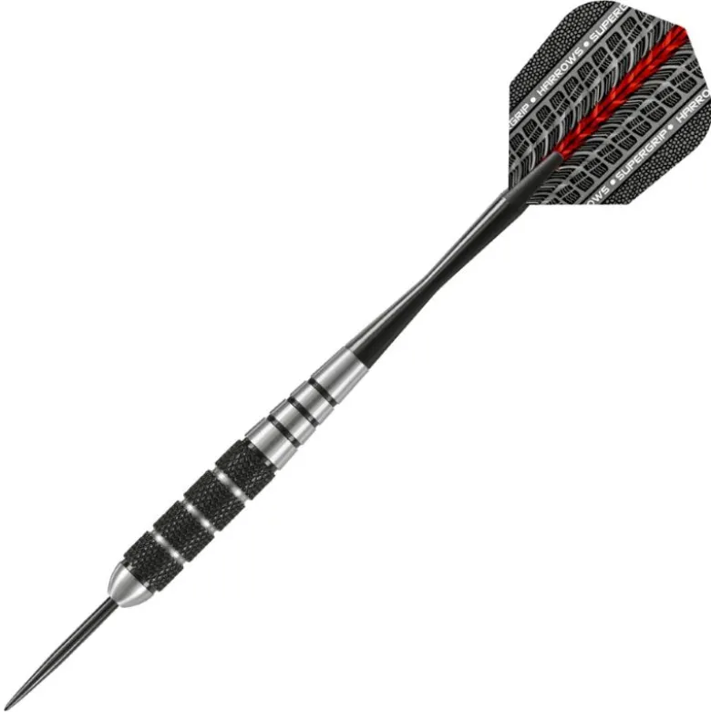 Fléchettes Harrows Black Jack 22 g – Pointe Acier – Lot de 3