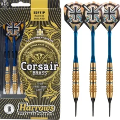 Fléchettes Harrows Corsair Bleu 18 GK – Pointe Nylon – Lot de 3