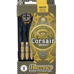 Fléchettes Harrows Corsair Noir 18 GK – Pointe Nylon – Lot de 3