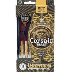 Fléchettes Harrows Corsair Rouge 18 GK – Pointe Nylon – Lot de 3