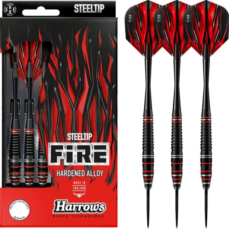Fléchettes Harrows Fire High Grade Alloy 21 g – Pointe Acier – Lot de 3