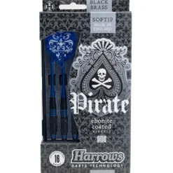 Fléchettes Harrows Pirate Bleu Foncé 18 GK – Pointe Nylon – Lot de 3