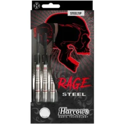 Fléchettes Harrows Rage Steel 21 g – Pointe Acier – Lot de 3