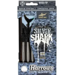 Fléchettes Harrows Silver Shark 21 g – Pointe Acier – Lot de 3