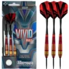 Fléchettes Harrows Vivid Rouge 24 g – Pointe Acier – Lot de 3
