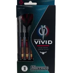 Fléchettes Harrows Vivid Rouge 18 GR – Pointe Nylon – Lot de 3