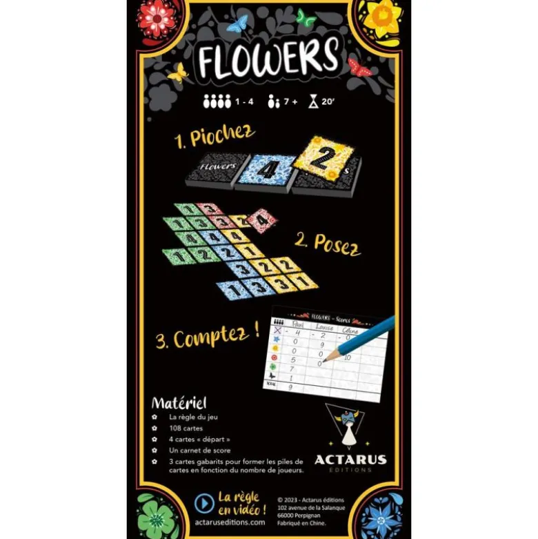 Flowers – Le jeu de cartes poétique et stratégique
