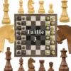 Jeu Échec Staunton 38cm Buis/Acacia Haut de Gamme en Bois Massif