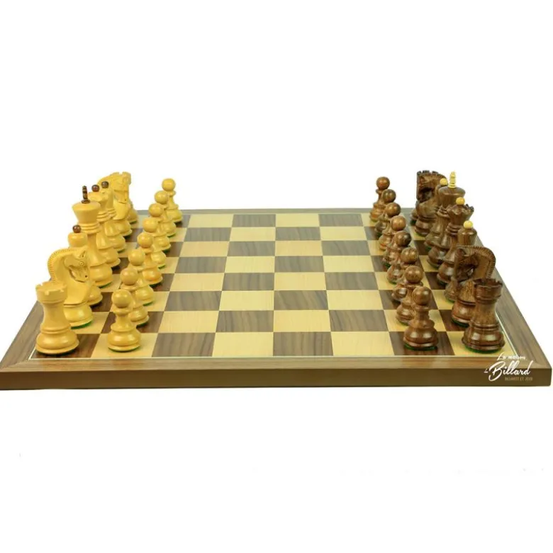 Jeu Échec Zagreb 38 cmAcacia/Buis en bois massif
