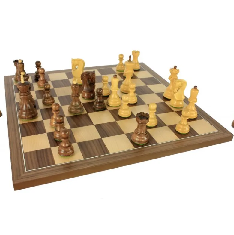 Jeu Échec Zagreb 38 cmAcacia/Buis en bois massif