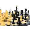 Jeu d’échecs Zagreb, 40 cm en Finition ébène et buis, marqueterie haut de gamme