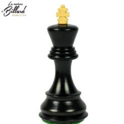 Jeu d’échecs Zagreb, 40 cm en Finition ébène et buis, marqueterie haut de gamme