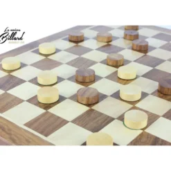 Jeu de dames marqueté et magnétique