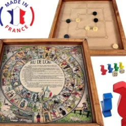 Jeu de l’oie Français en bois : Le jouet de votre enfance