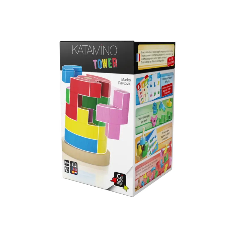 Katamino tower: le jeu de société en bois aux multiples variantes.