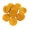 LOT de 12 pions jaunes 30 x 7 mm