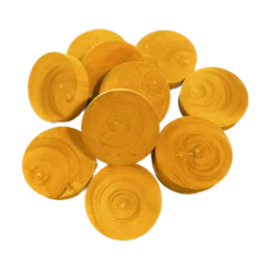 LOT de 12 pions jaunes 30 x 7 mm