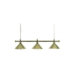 Luminaire 3 globes métal laiton barre laiton