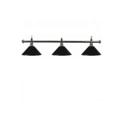 Luminaire 3 globes métal noir barre chrome