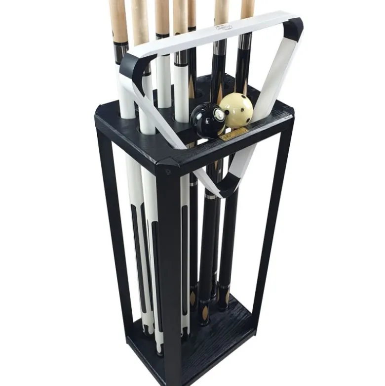Porte-queue de billard design "Full Black" à poser au sol