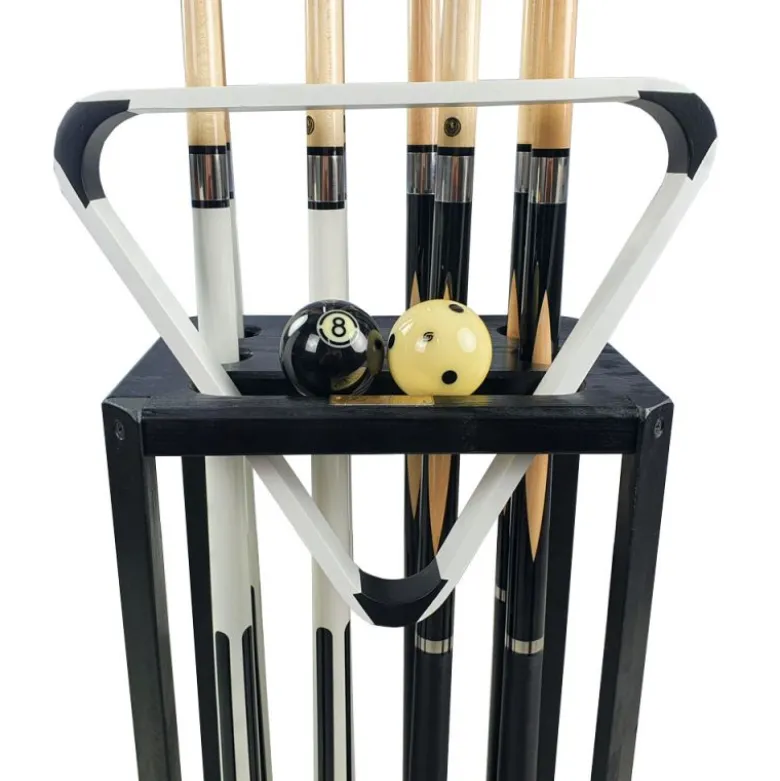 Porte-queue de billard design "Full Black" à poser au sol