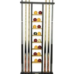 Porte-queues 6 queues Noir + rangement jeu de billes