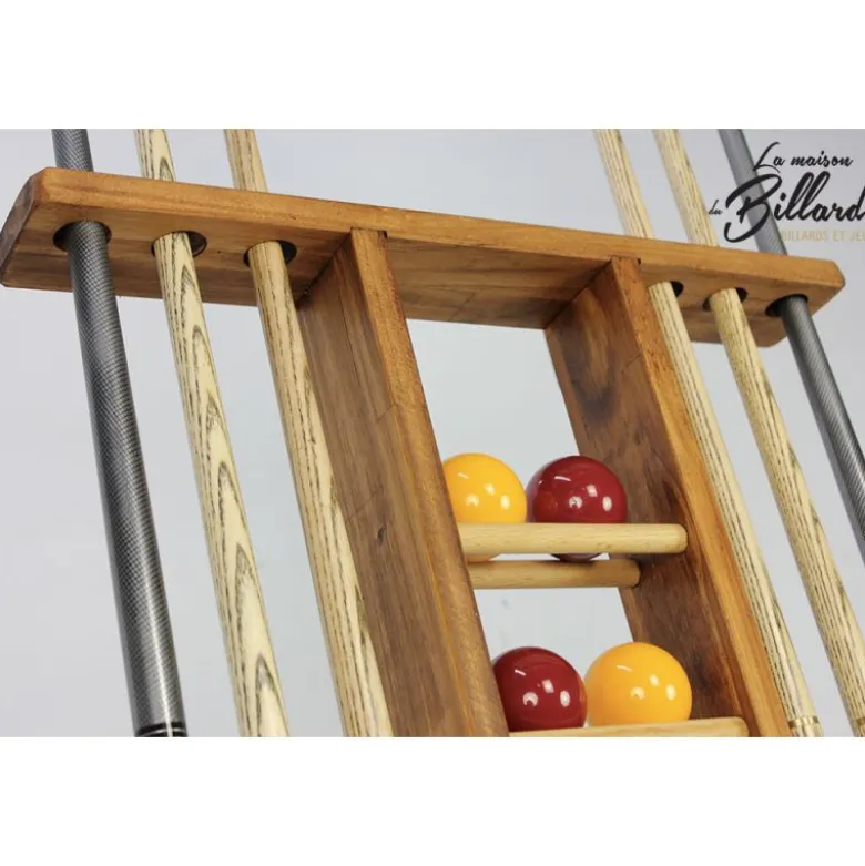Porte-queues 6 queues vintage + rangement jeu de billes