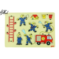 Puzzle éducatif 2 en 1 pompiers à empiler