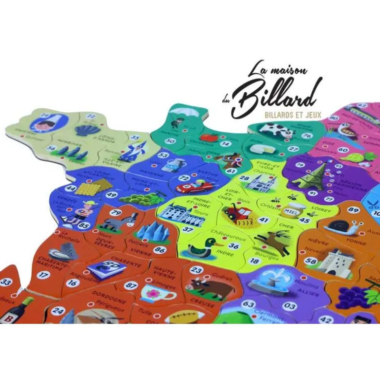 Puzzle en bois carte de France et Régions