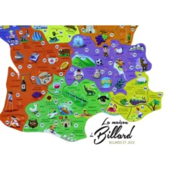 Puzzle en bois carte de France et Régions