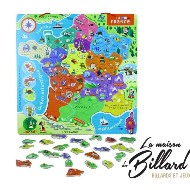 Puzzle en bois carte de France et Régions