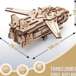 Puzzle en bois Robot-Avion : une sorte de nouveau Lego pour adultes