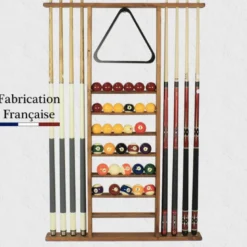 Rangement Boules de billard et Queues de billard (pin rustique finition teinté)