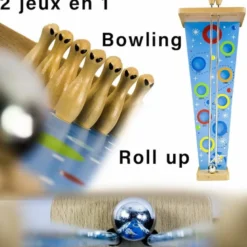 Roule Planète Bowling : Un jouet en bois 2 en 1