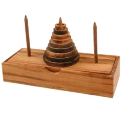 Tour de Hanoï en bois : un jeu qui allie casse-tête et tradition